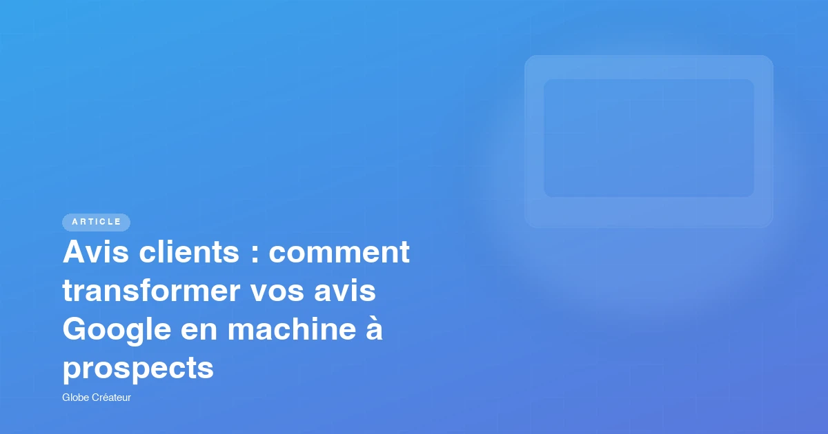 Écran de smartphone affichant des avis Google 5 étoiles pour un commerce local