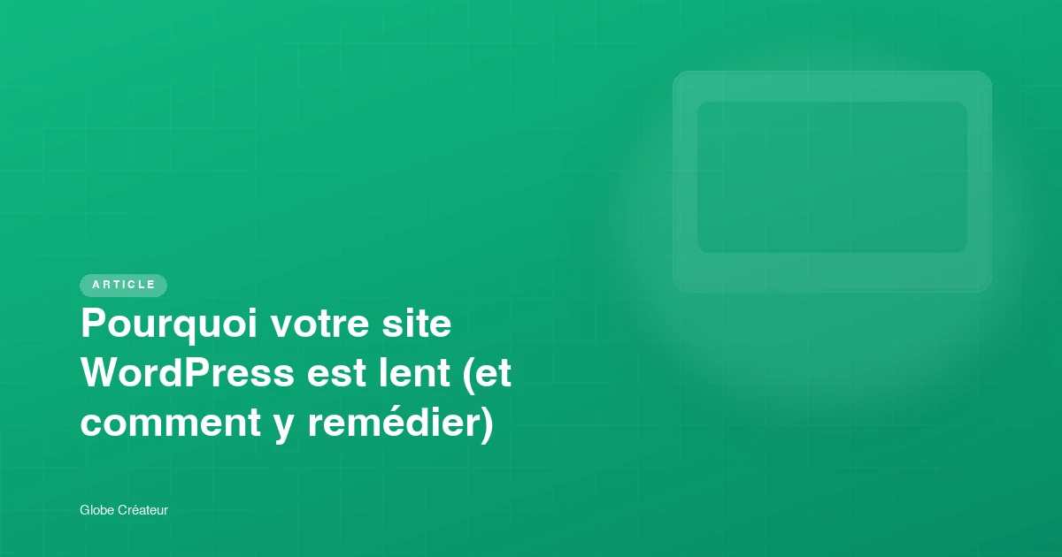 Écran de test PageSpeed Insights affichant un score de performance faible en rouge